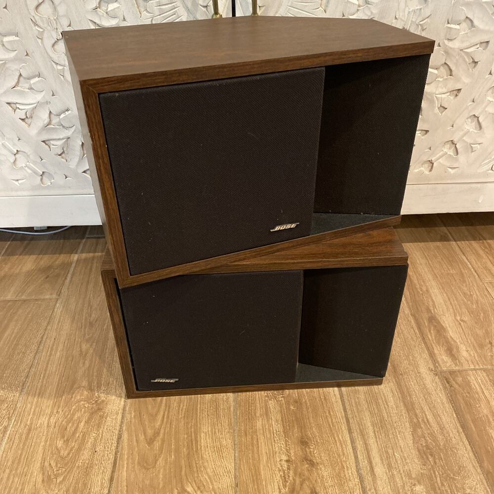 Vintage Bose 201 Series II Shelf Speakers Pair, Direct Reflecting Walnut